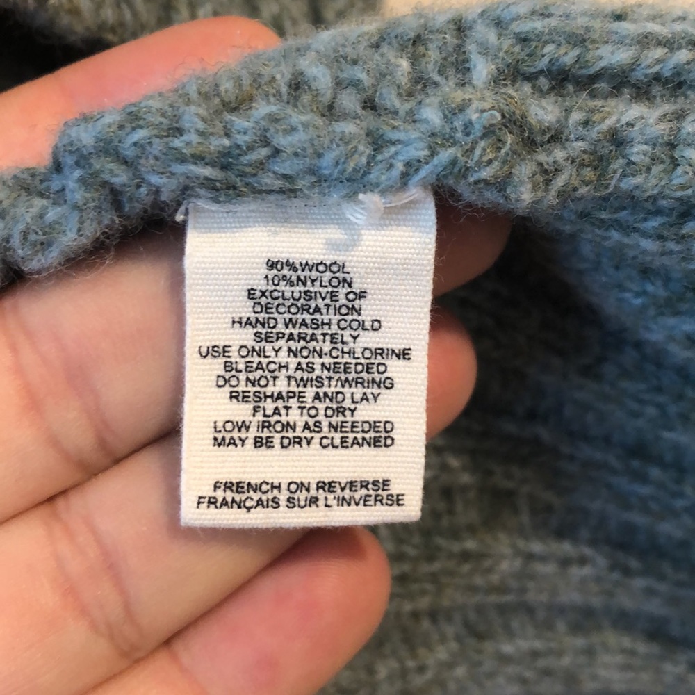 Cottagecore wool sleeping on snow button down sweater - Picture 9 of 9